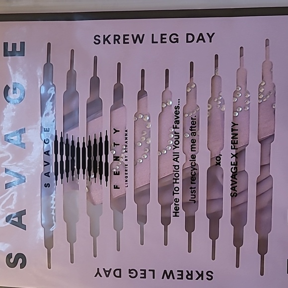 SAVAGE X FENTY DIVORCE COURT THIGH-HIGH STAY-UP STOCKINGS PURPLE LITE SIZE M/L - Picture 5 of 7